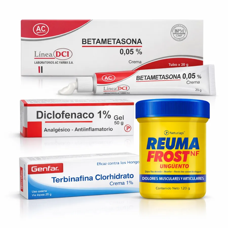 Tópicos médicos cremas geles y ungüentos